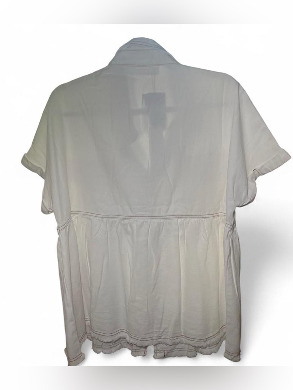 White denim button up - Picture 2 of 4